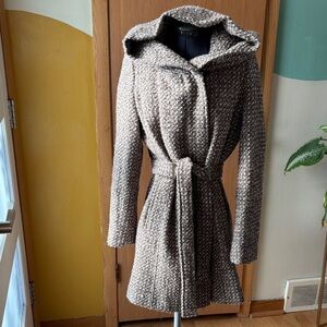 Calvin Klein Wool Blend Belted Coat